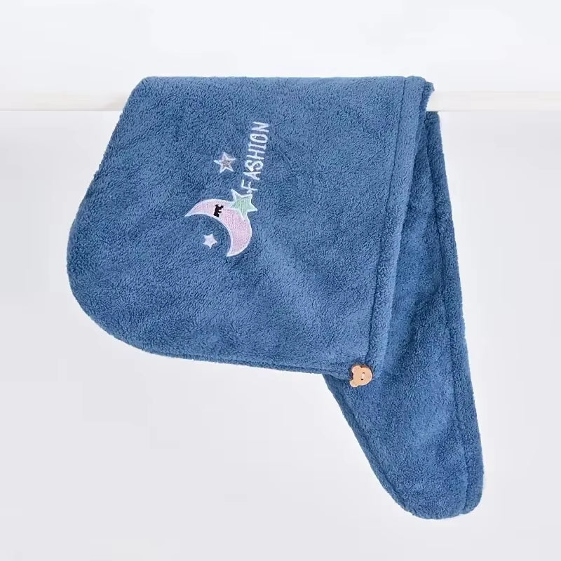 1Pc Quickly Dry Hair Hat Super Absorbent Soft Bathroom Women Head Towels Girls Cute Hair Towel Hair Dry Wrap Bonnets